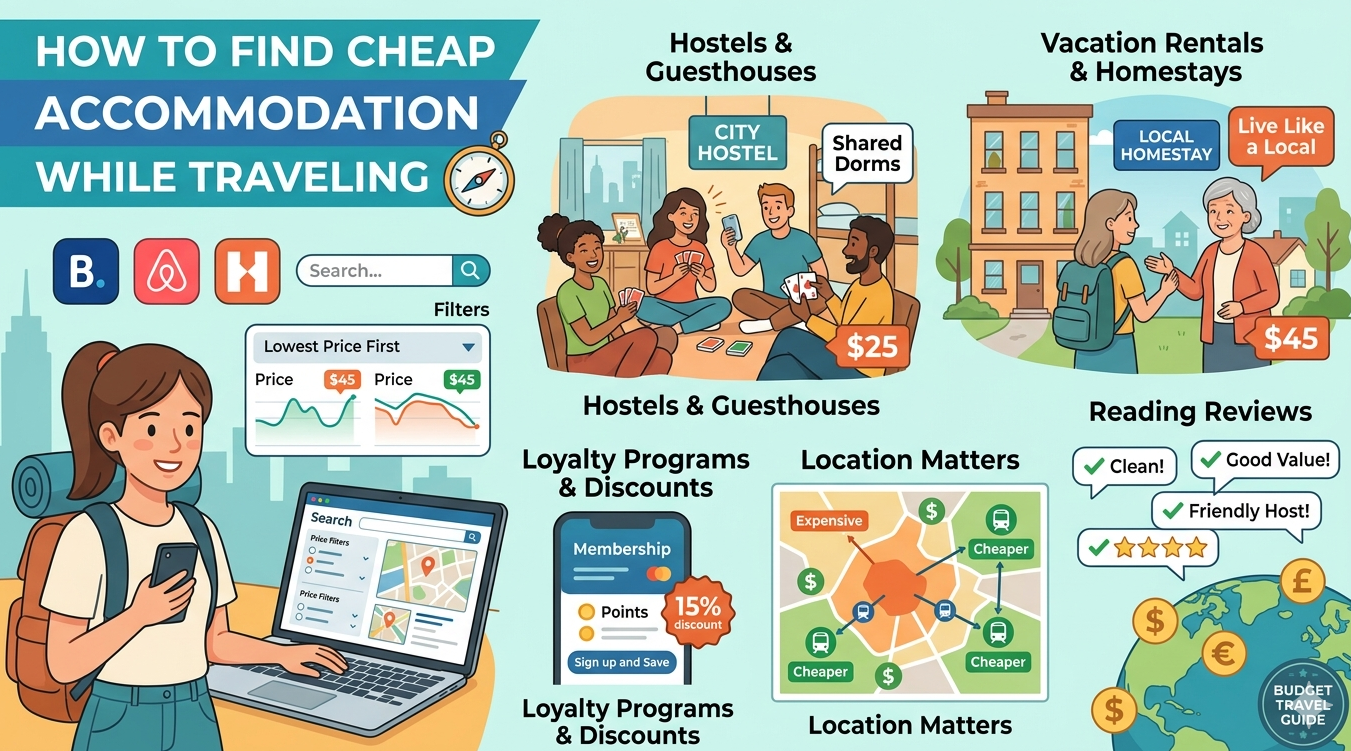 How to Find Cheap Accommodation While Traveling